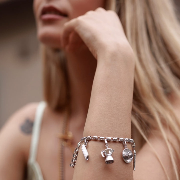 Fusillo Pasta Charm in Silver