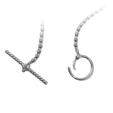Links 3mm Toggle Necklace in Silver