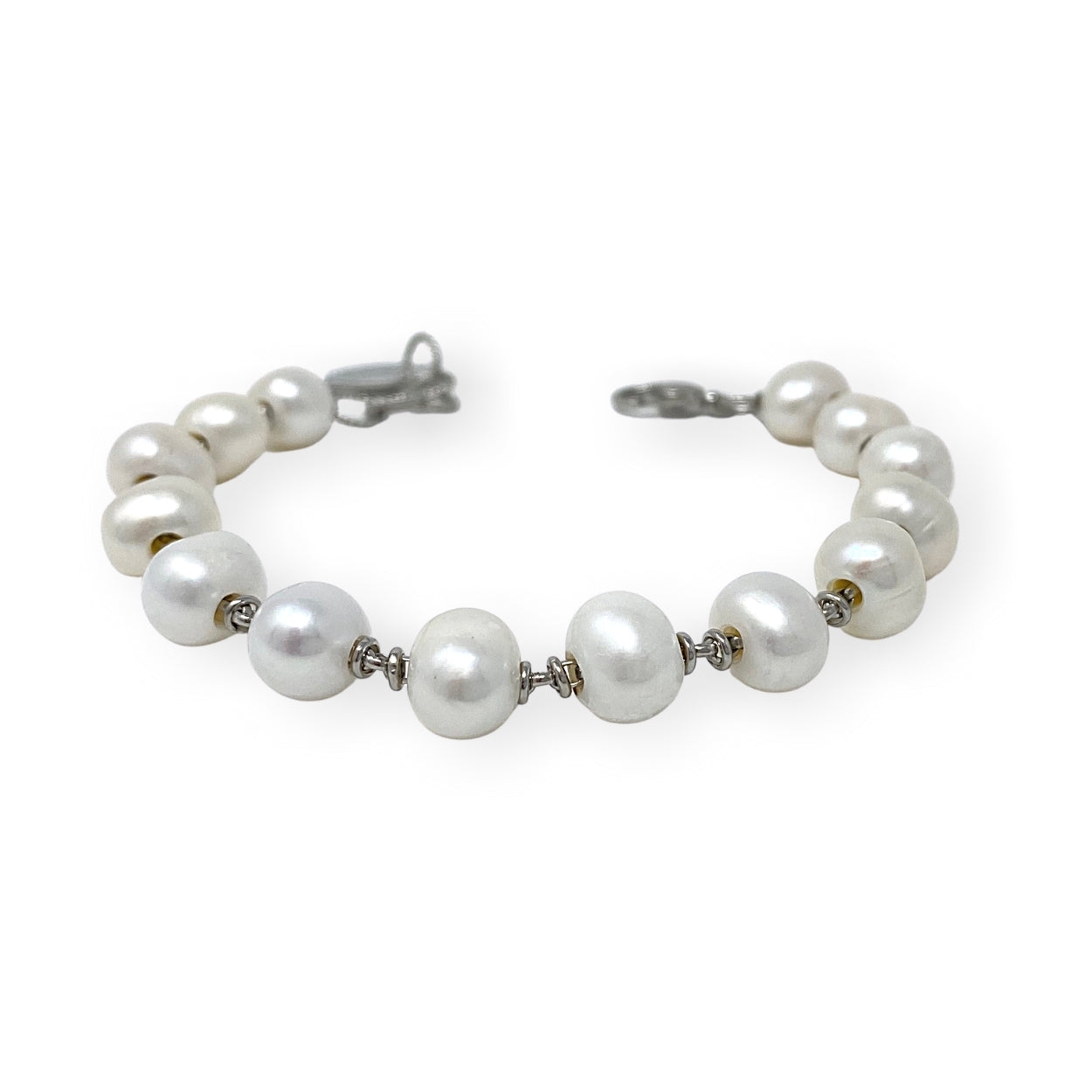 White Seed & Freshwater Pearl Bracelet | Pearls.co.uk