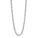 Hammered Beads Necklace in Silver