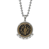 Demi Cortona Coin Pendant in Gold and Silver