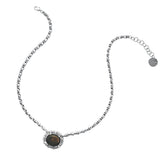 Megani Necklace in Silver with Smoky Quartz