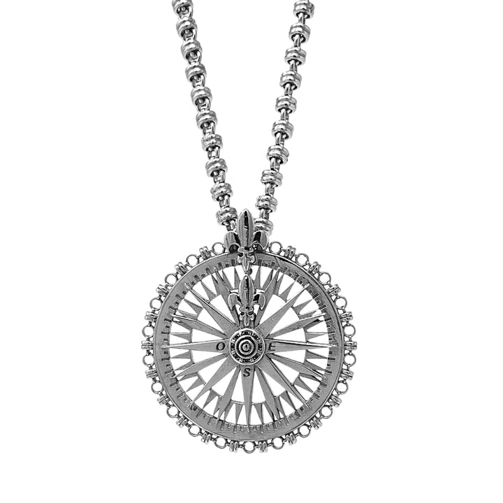 Guiding Compass Pendant in Silver