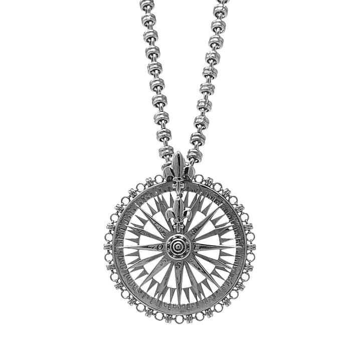 Guiding Compass Pendant in Silver