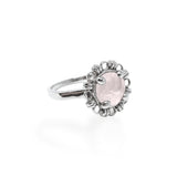 Mini Filary Ring in Silver with Rose Quartz