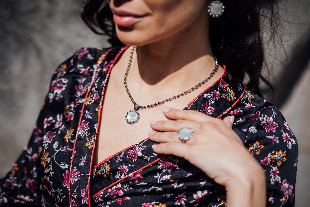 Piazza Pendant in Silver with Mother of Pearl