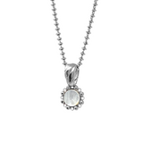 Petite Piazza Pendant in Silver with Mother of Pearl
