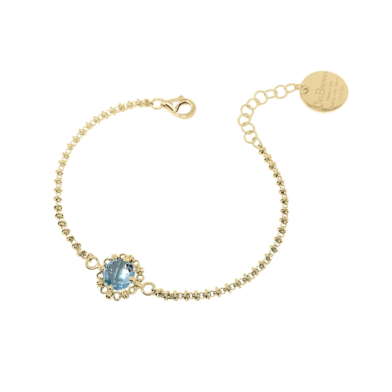 Mini Filary Bracelet in Gold with Blue Topaz