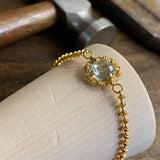 Mini Filary Bracelet in Gold with Blue Topaz