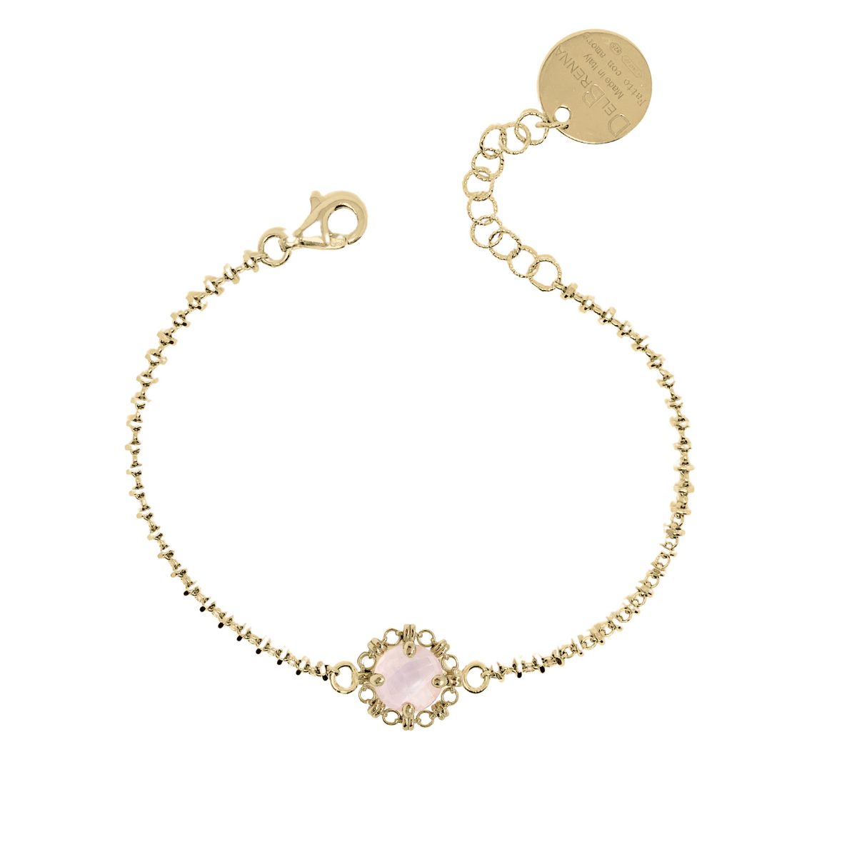 Mini Filary Bracelet in Gold with Rose Quartz