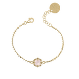 Mini Filary Bracelet in Gold with Rose Quartz