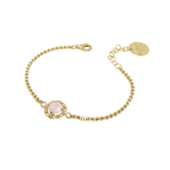 Mini Filary Bracelet in Gold with Rose Quartz