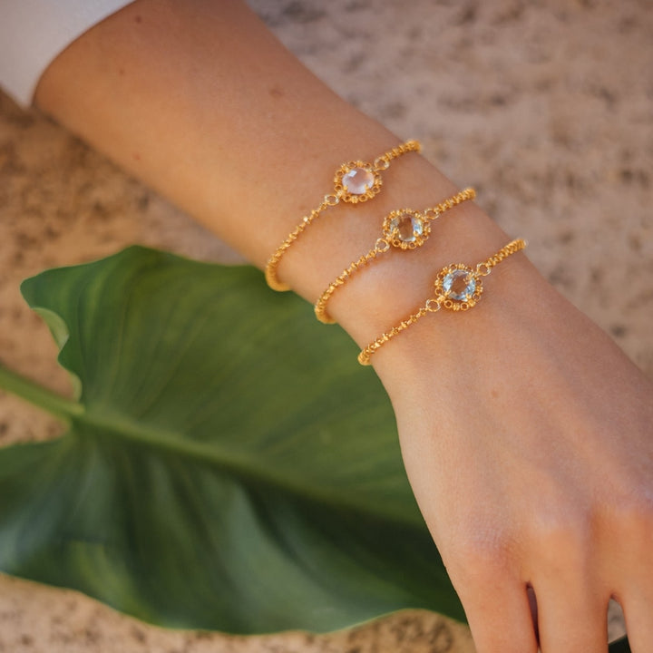 Mini Filary Bracelet in Gold with Prasiolite