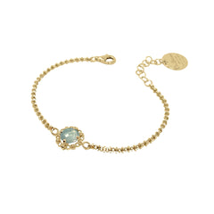 Mini Filary Bracelet in Gold with Prasiolite