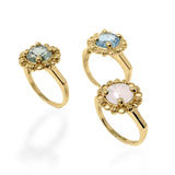 Mini Filary Ring in Gold with Blue Topaz