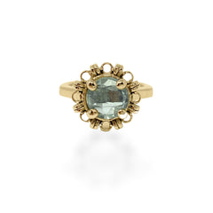 Mini Filary Ring in Gold with Prasiolite