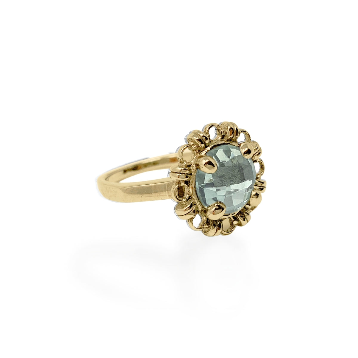 Mini Filary Ring in Gold with Prasiolite