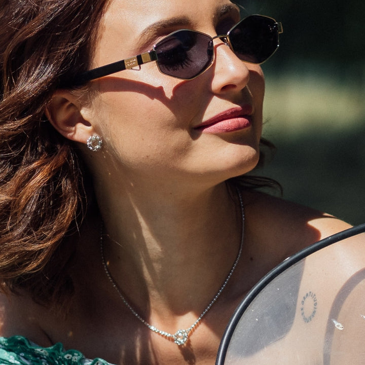 Mini Filary Necklace in Silver with Prasiolite