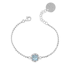 Mini Filary Bracelet in Silver with Blue Topaz