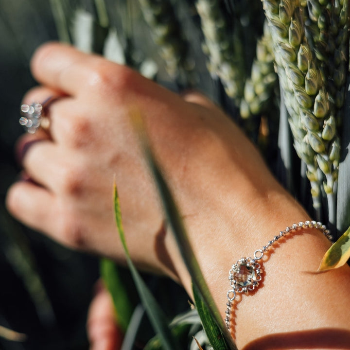 Mini Filary Bracelet in Silver with Prasiolite