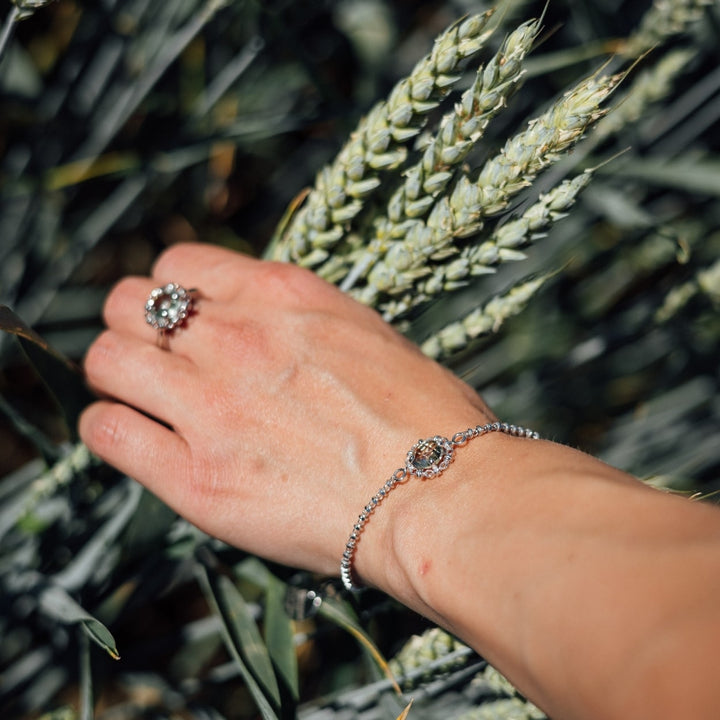 Mini Filary Bracelet in Silver with Prasiolite