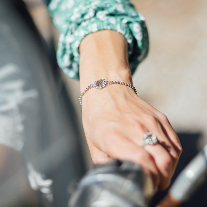 Mini Filary Bracelet in Silver with Prasiolite