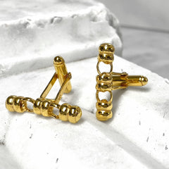 "Raise the Bar" Links Cufflinks in Gold