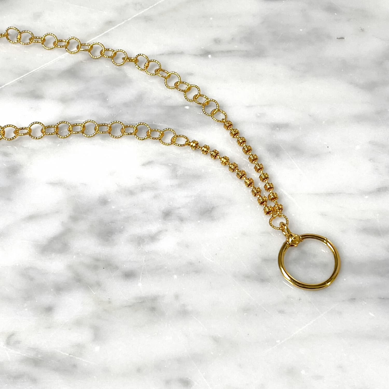 Wispy Full of Charm Necklace in Gold with Links 3mm