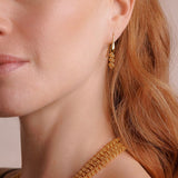 Mini Etruscan Links Earrings in Gold, Short