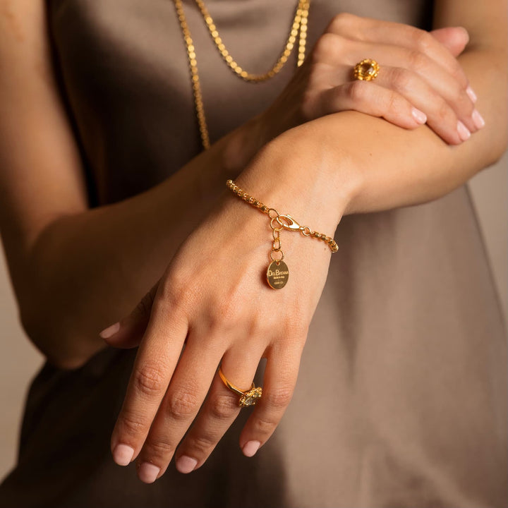 Cylinders Bracelet in Gold