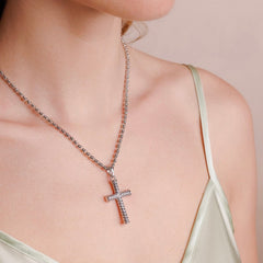 Large Lonestar Cross Pendant in Silver