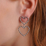Mini Amore Statement Earrings in Silver