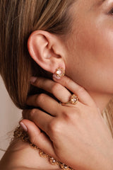 Vivaldi Summer Stud Earrings in Gold