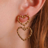 Mini Amore Statement Earrings in Gold