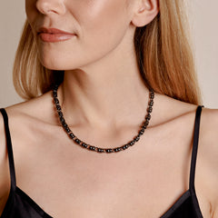 Links 7mm Necklace in Black