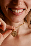 Cortona Coin Pendant in Gold