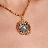 Filary Pendant in Silver & Gold with Pegasus Coin