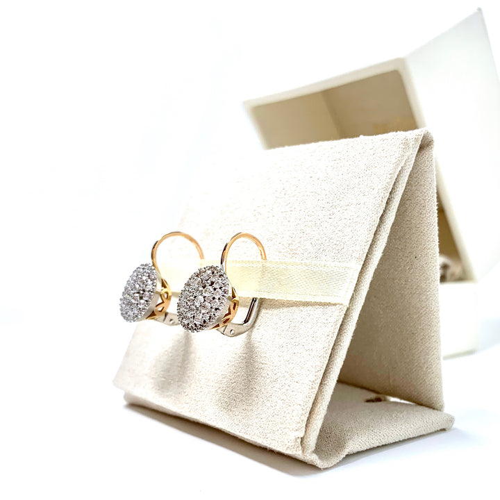 Wish Earrings in 18K Rose Gold & White Gold