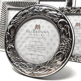 Round "Flora & Fauna" Silver Picture Frame