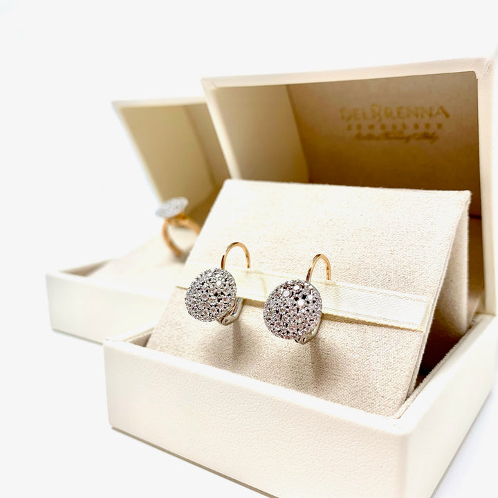 Wish Earrings in 18K Rose Gold & White Gold