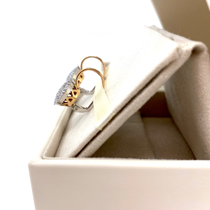 Wish Earrings in 18K Rose Gold & White Gold