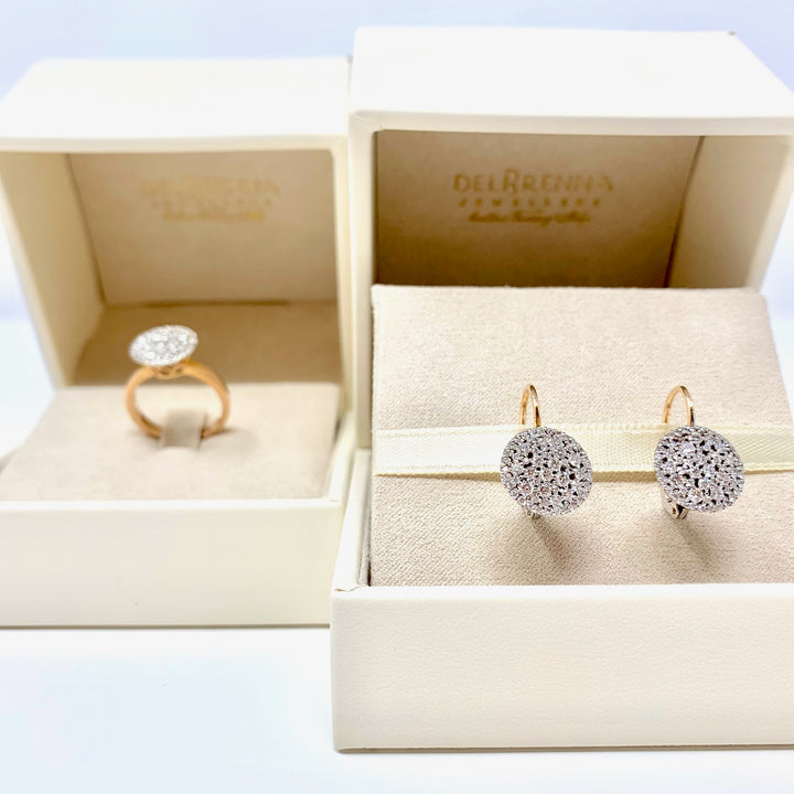 Wish Earrings in 18K Rose Gold & White Gold