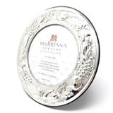 Round "Flora & Fauna" Silver Picture Frame
