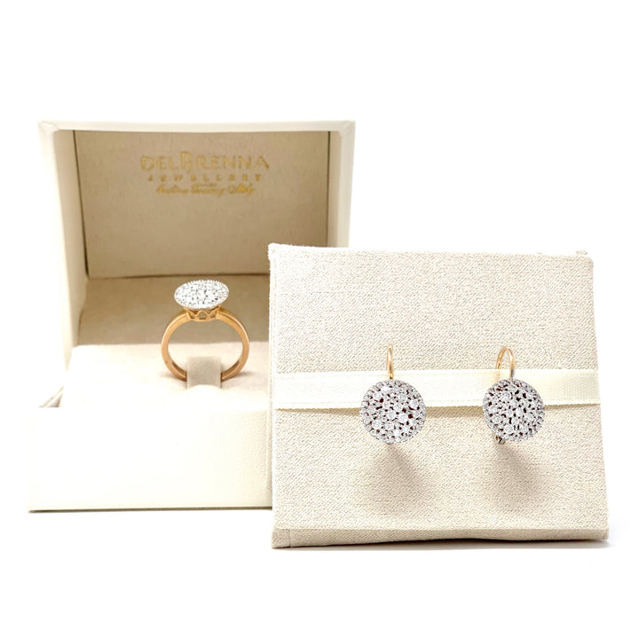 Wish Earrings in 18K Rose Gold & White Gold