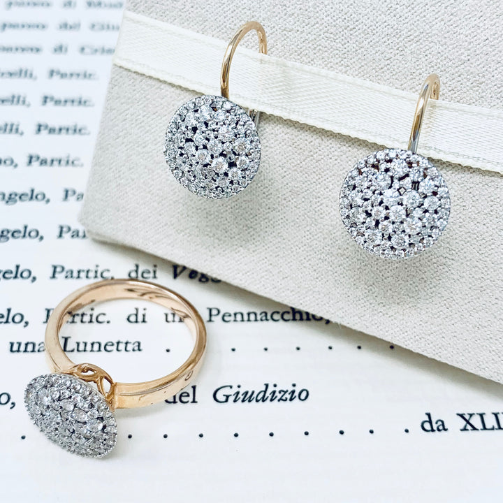 Wish Earrings in 18K Rose Gold & White Gold