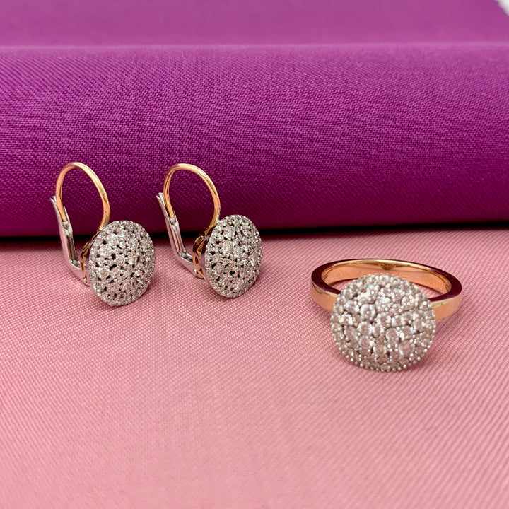 Wish Earrings in 18K Rose Gold & White Gold