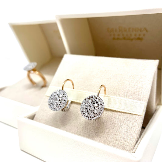 Wish Earrings in 18K Rose Gold & White Gold with Diamonds