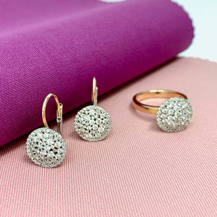 Wish Earrings in 18K Rose Gold & White Gold