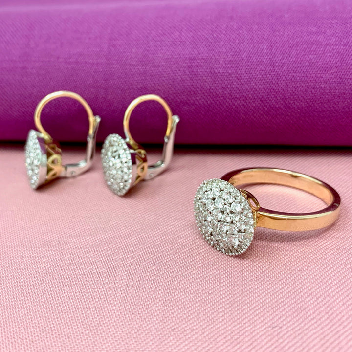 Wish Earrings in 18K Rose Gold & White Gold