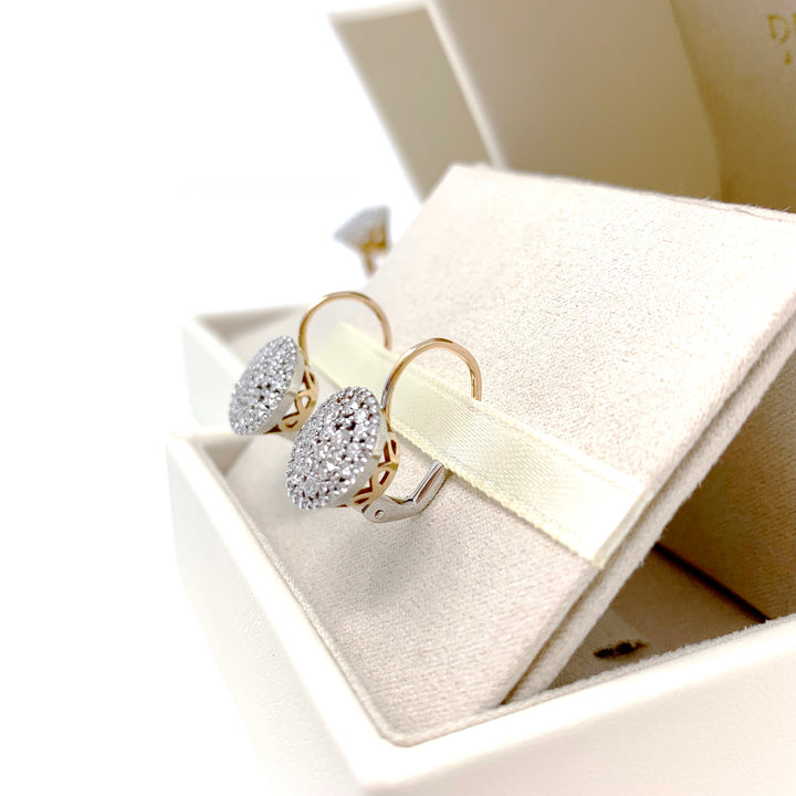 Wish Earrings in 18K Rose Gold & White Gold